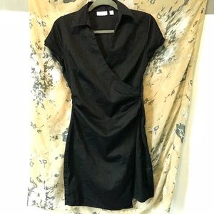 New York & Company faux wrap black dress. (52)